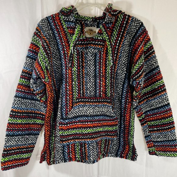 Earth Ragz Multicolor Hooded Pullover Sweater NWOT Women's Size Large - Picture 6 of 16